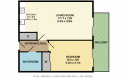 New River Village 1 bedroom flat floorplan