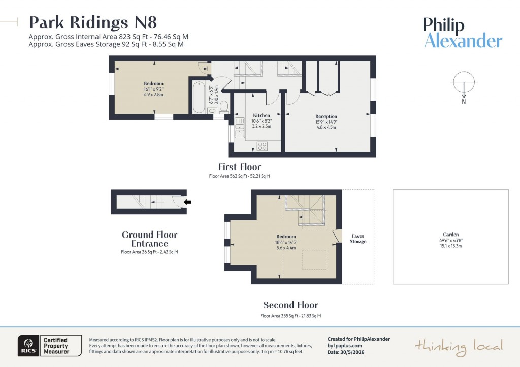 Floorplan for Park Ridings, Hornsey, N8