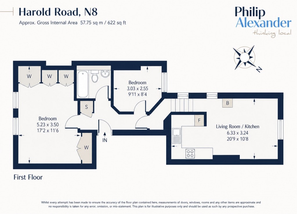 Floorplan for Harold Road, Crouch End, N8
