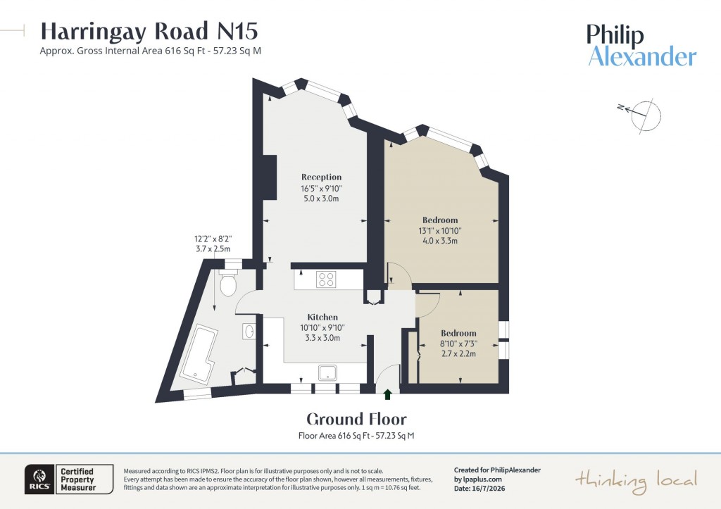 Floorplan for Harringay Road, London, N15
