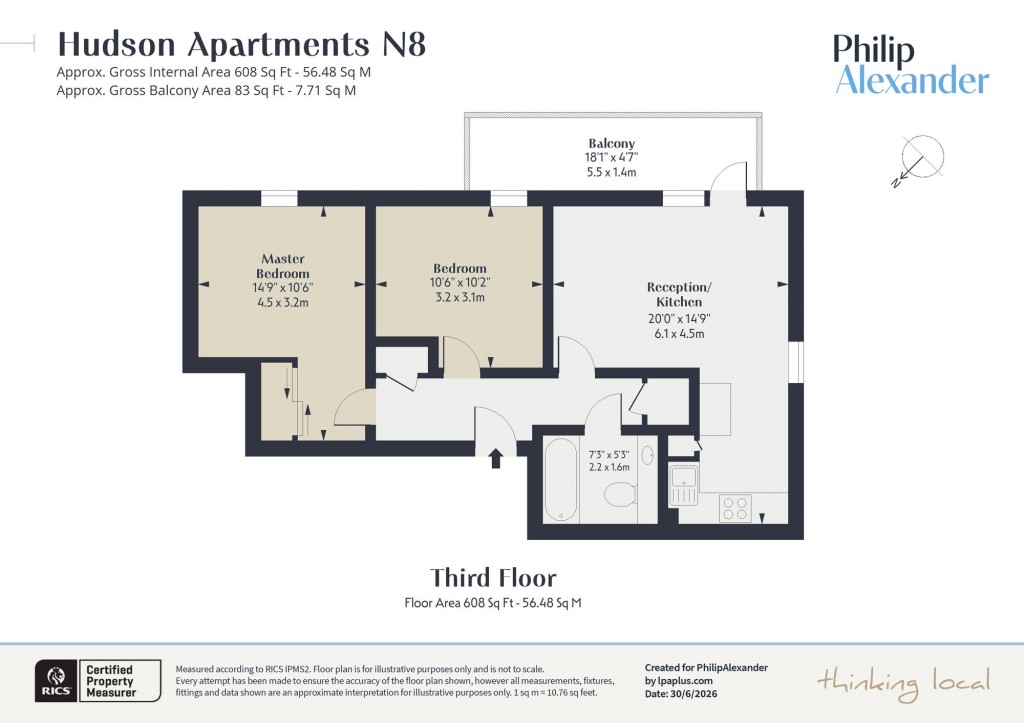 Floorplan for Chadwell Lane, London, N8