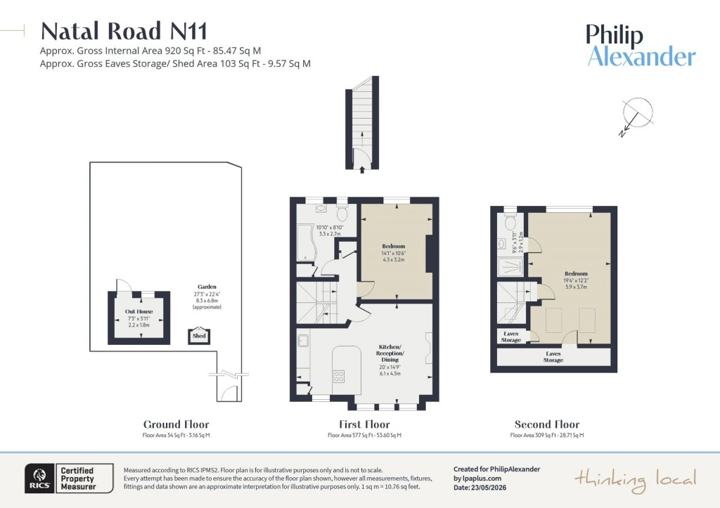 Floorplan for Natal Road, Bounds Green, N11