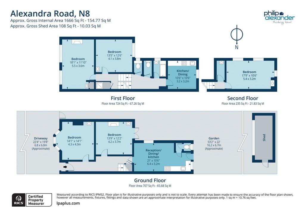 Floorplan for Alexandra Road, Hornsey, N8