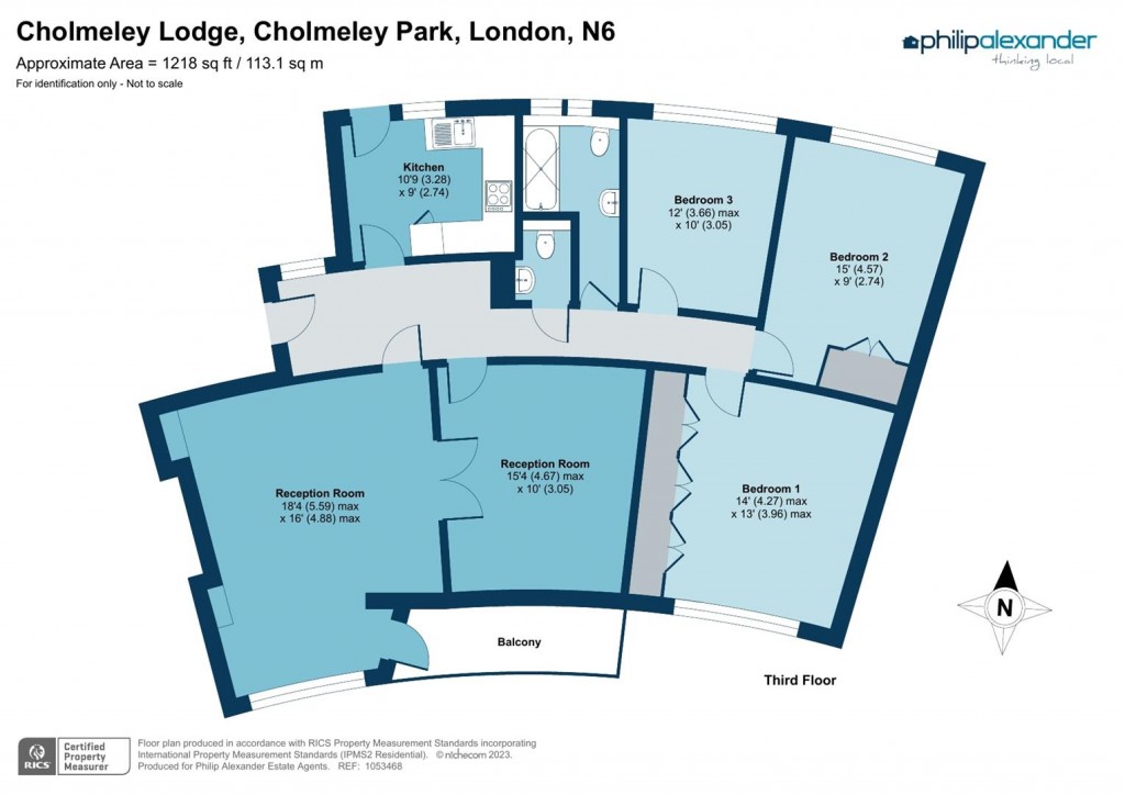 Floorplan for Cholmeley Park, Highgate, N6