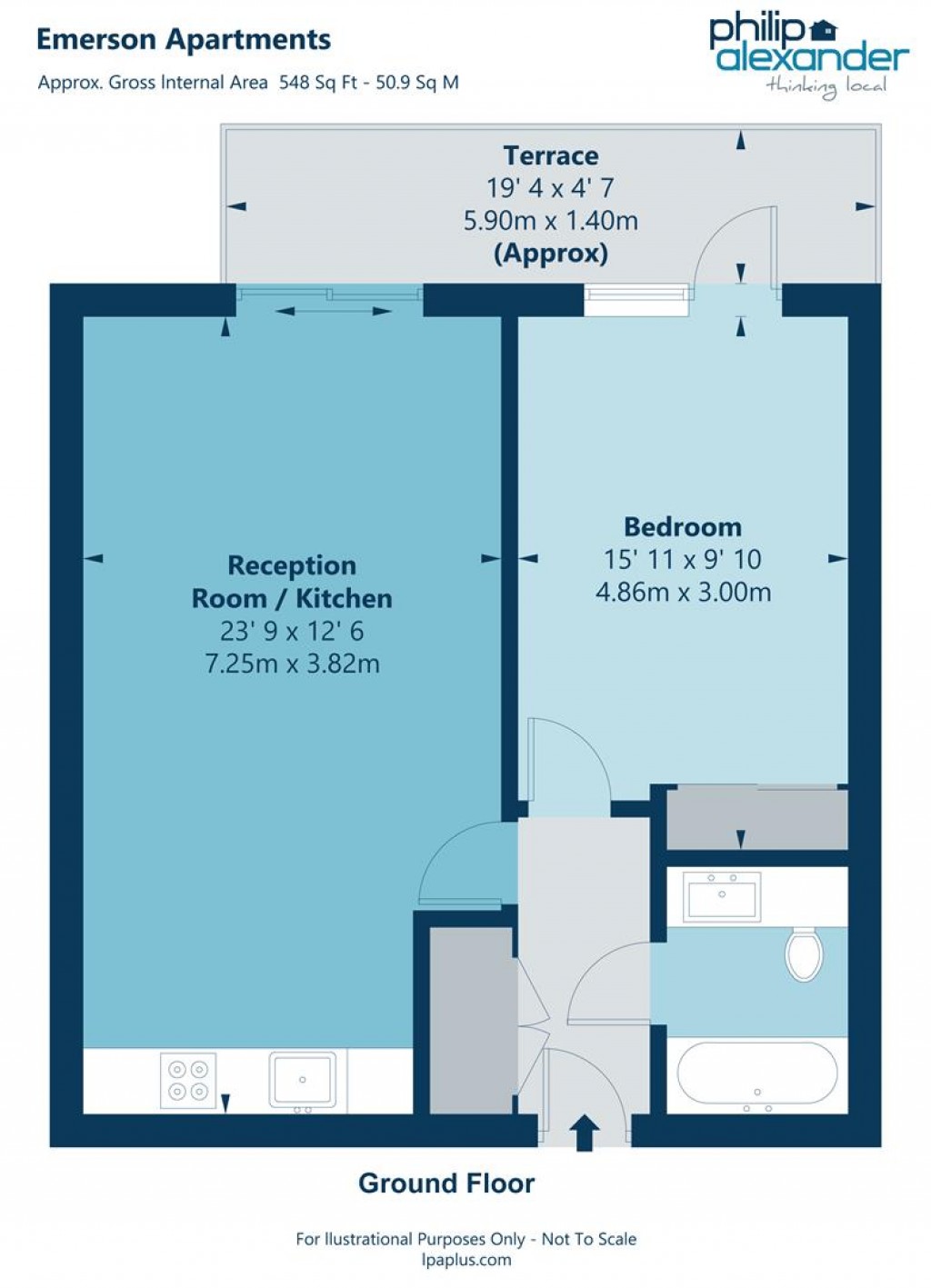 Floorplan for Emerson Apartments, New River Village, Hornsey, N8