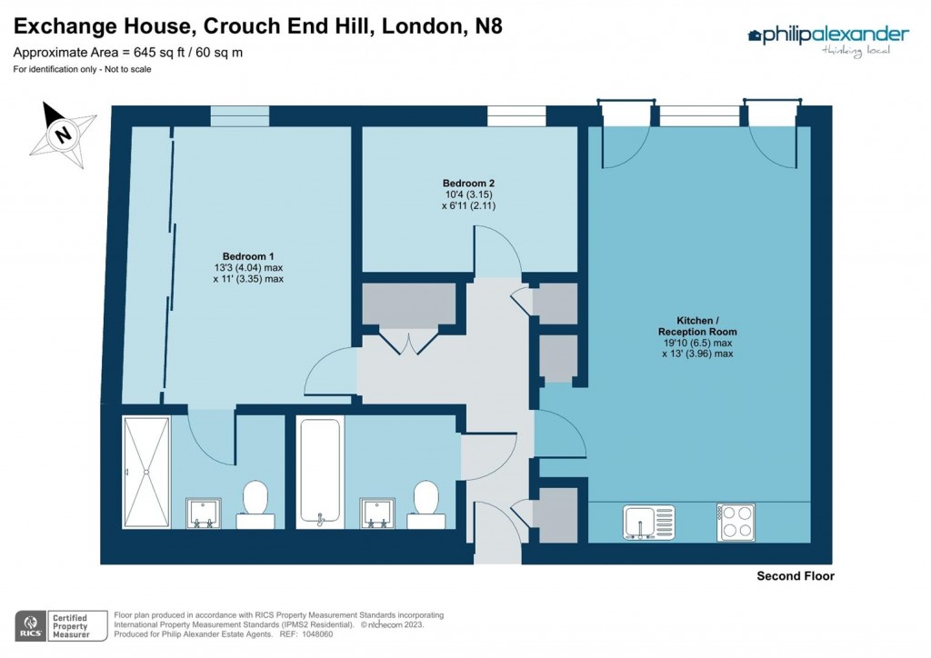 Floorplan for Exchange House, Crouch End, N8