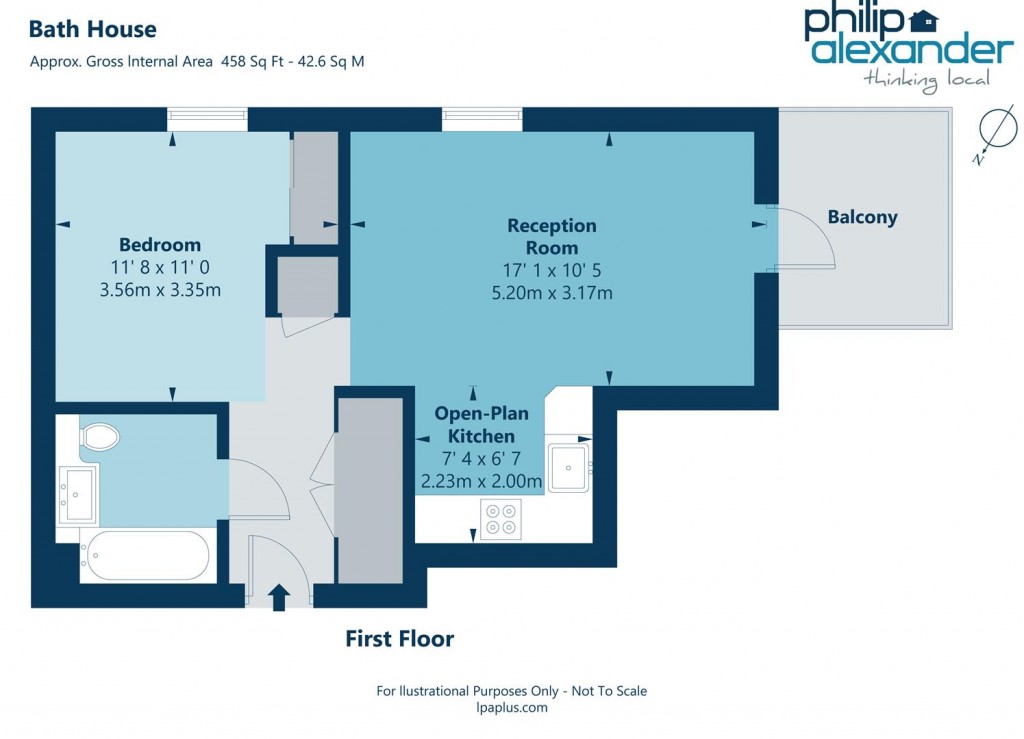 Floorplan for Bath House Court, Smithfield Square, N8