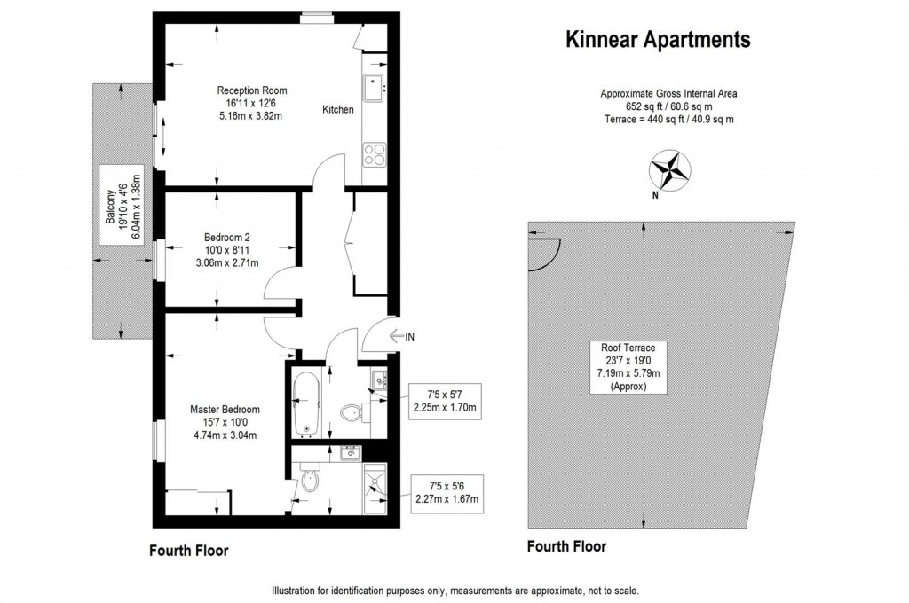 Floorplan for Kinnear Apartments, New River Village, Hornsey, N8