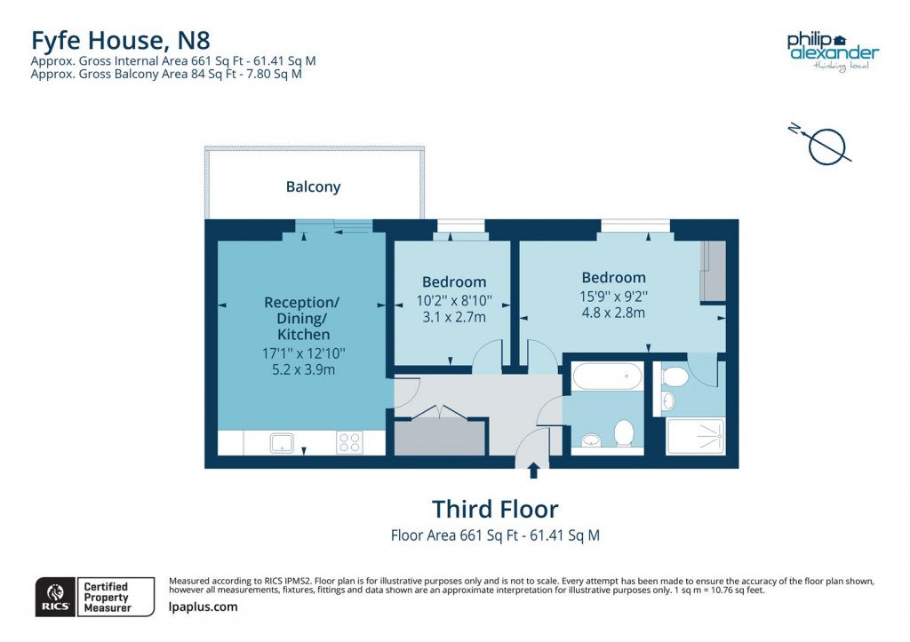 Floorplan for Fyfe House, New River Village, Hornsey, N8