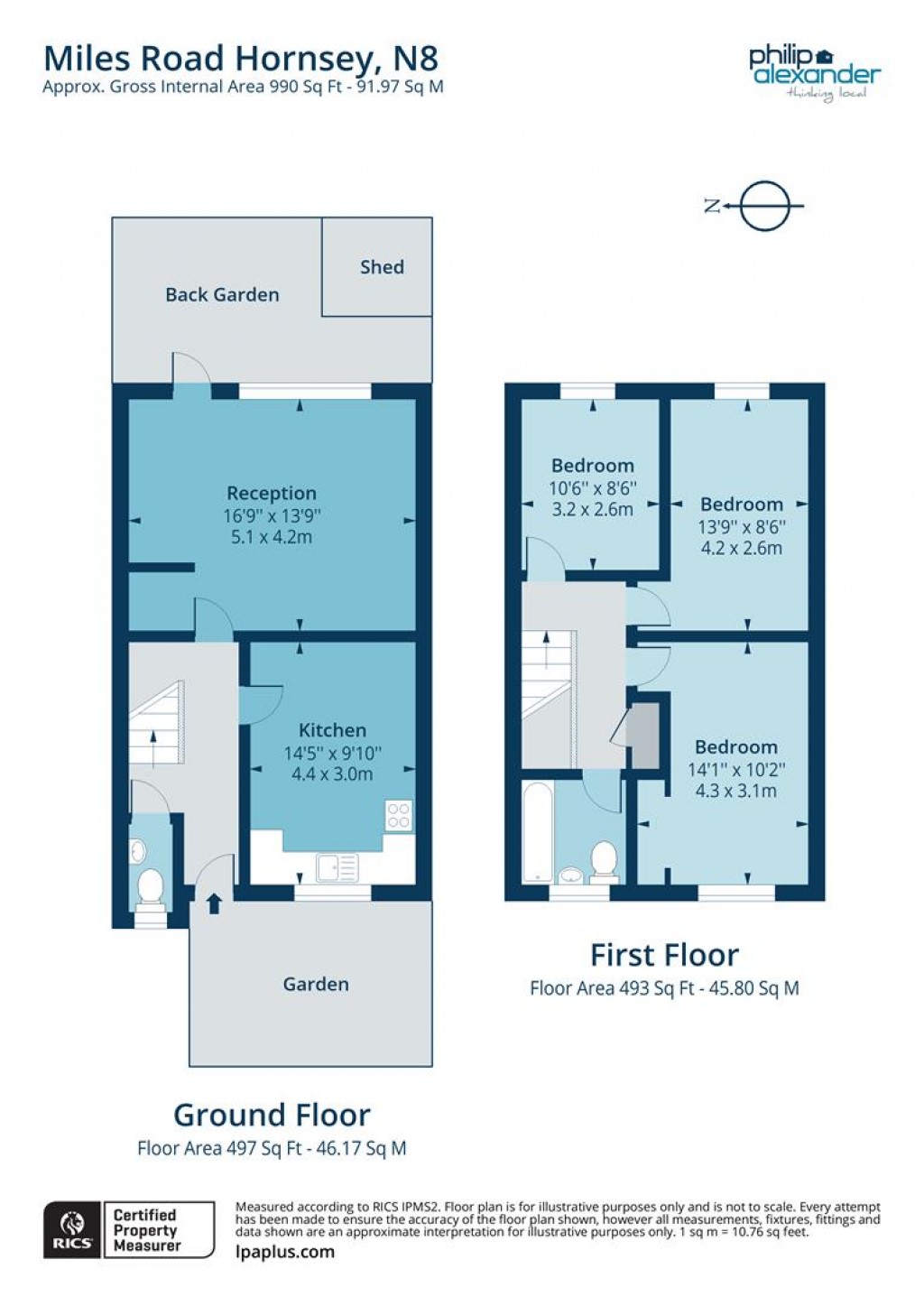Floorplan for Miles Road, Hornsey, N8
