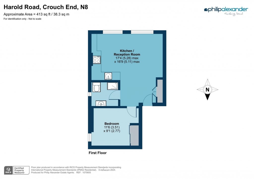 Floorplan for Harold Road, Crouch End, N8