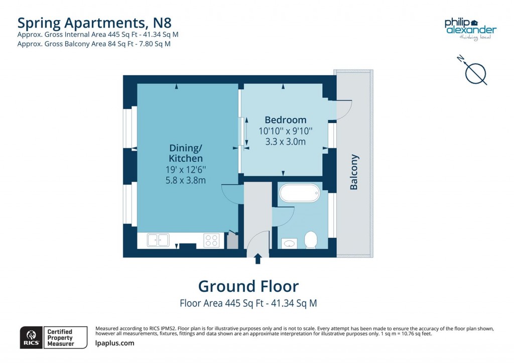 Floorplan for Spring Apartments, Nightingale Lane, N8