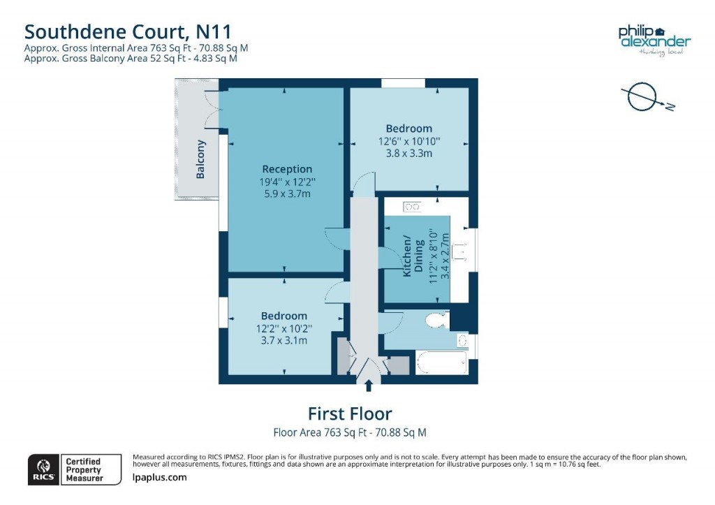 Floorplan for Pymmes Green Road, New Southgate, N11