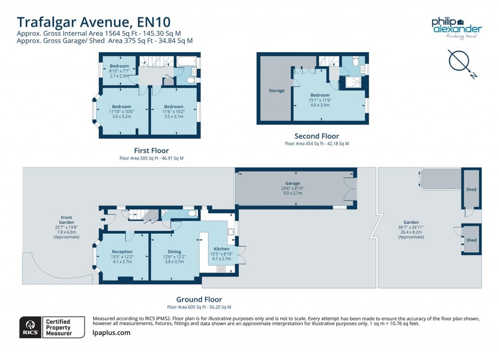 Floorplan for Trafalgar Avenue, Broxbourne