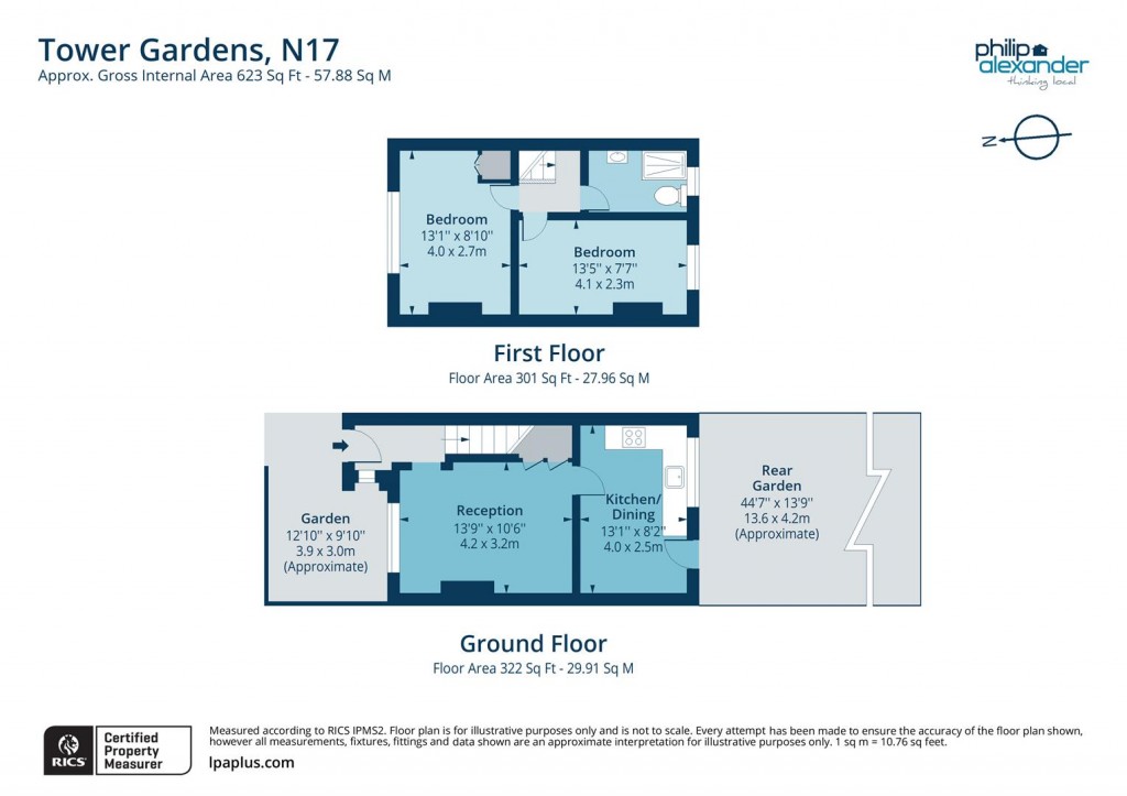 Floorplan for Tower Gardens Road, Tottenham, N17