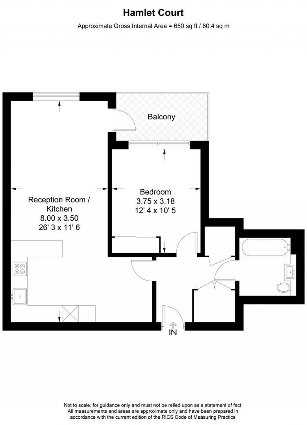 Floorplan for Hamlet Court, Smithfield Square, Hornsey, N8