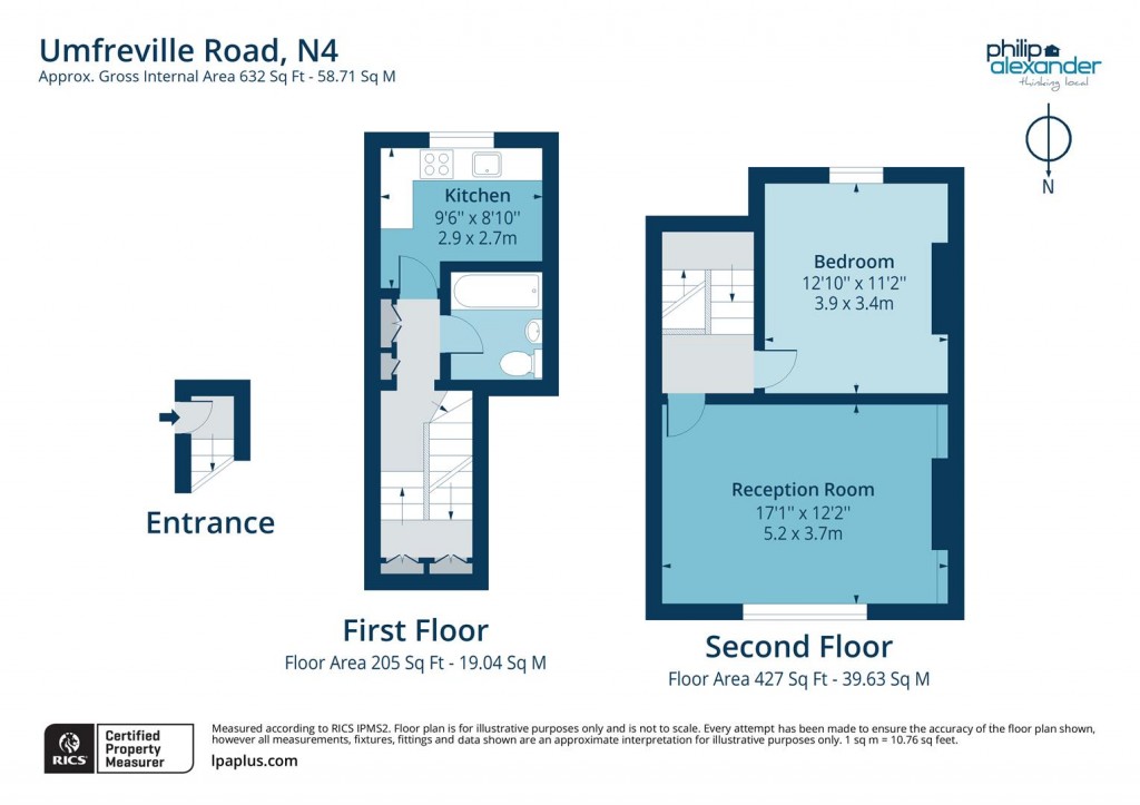 Floorplan for Umfreville Road, Finsbury, N4