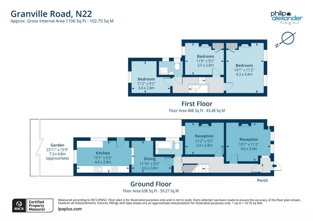 Floorplan for Granville Road, Wood Green, N22