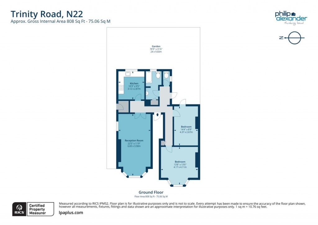 Floorplan for Trinity Road, Wood Green, N22