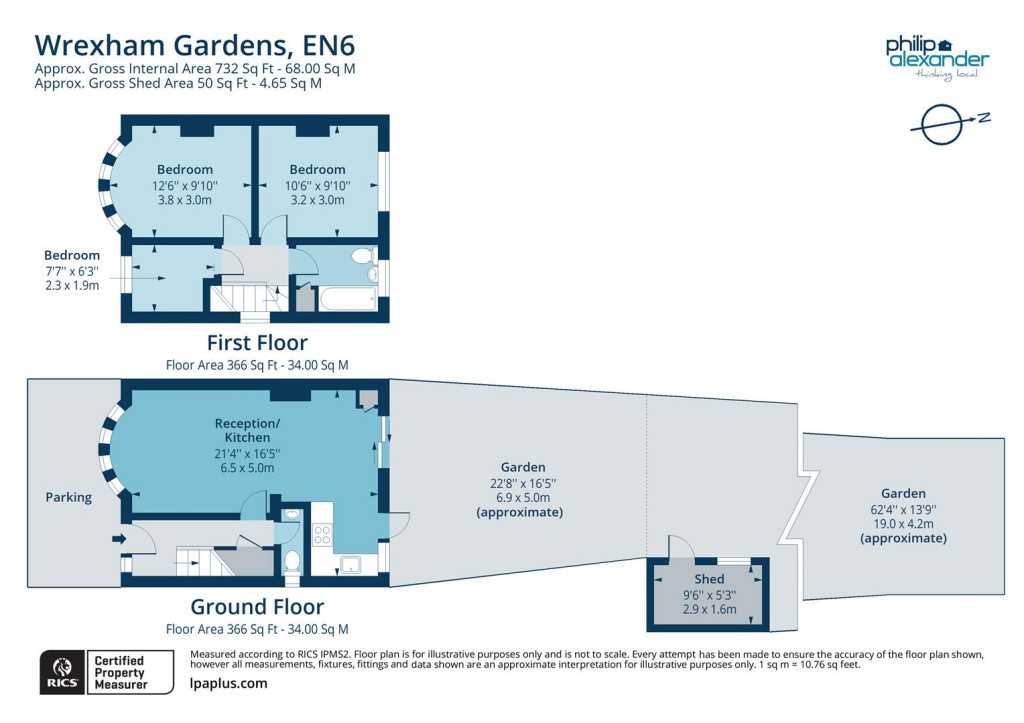 Floorplan for Wroxham Gardens, Potters Bar, EN6