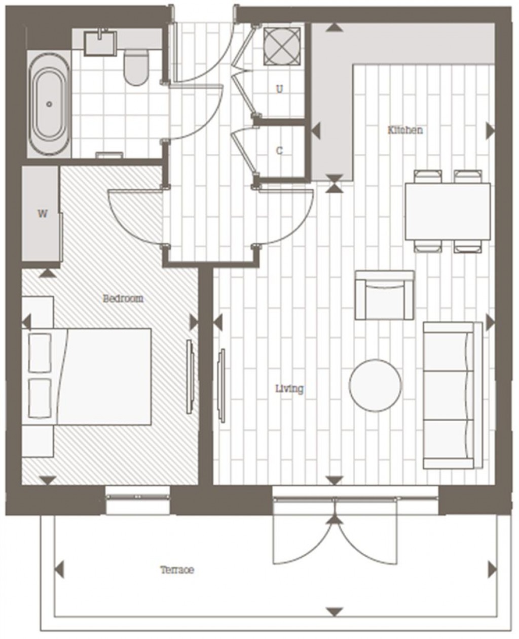Floorplan for Lang Court, Smithfield Square, Hornsey, N8