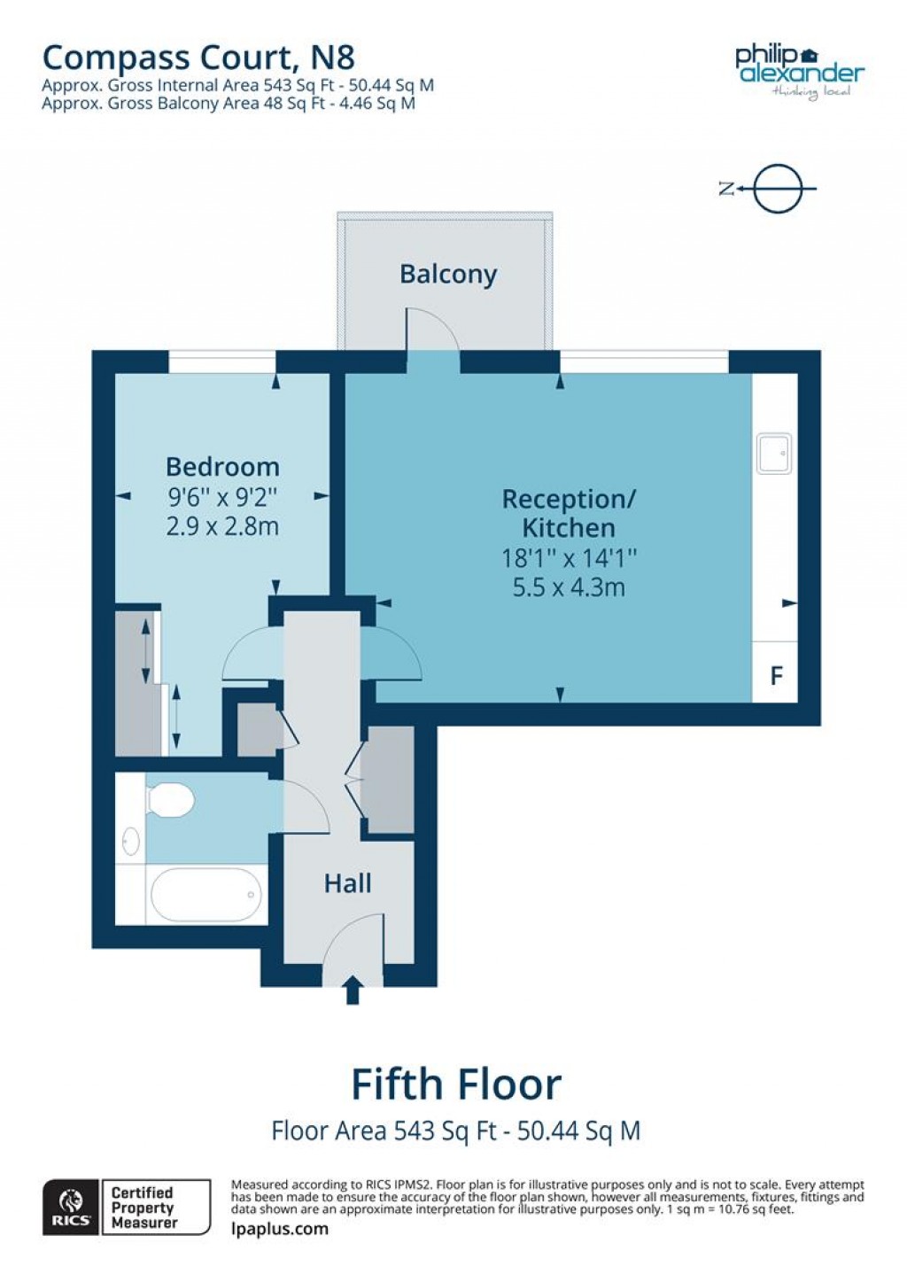 Floorplan for Compass Court, Smithfield Square, Hornsey, N8