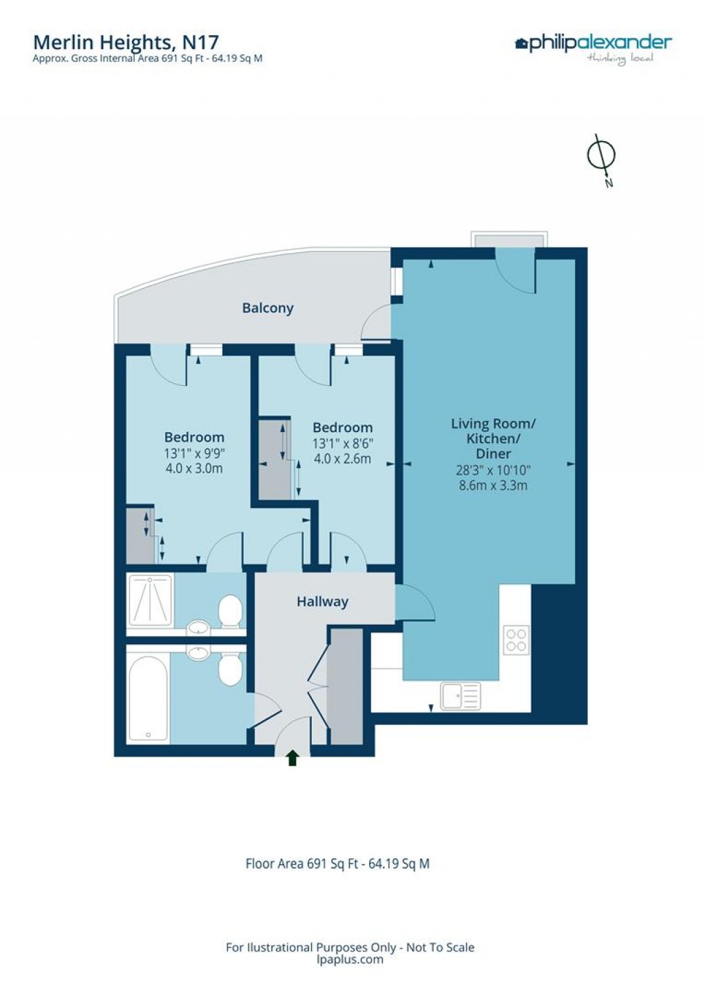 Floorplan for Merlin Heights, Waterside Way, Tottenham, N17