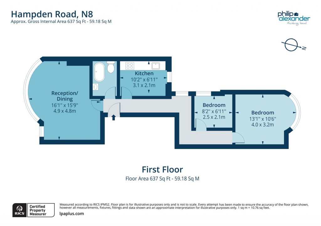 Floorplan for Hampden Road, Harringay, N8