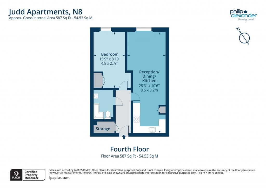 Floorplan for Judd Apartments, Great Amwell Lane, Hornsey, N8