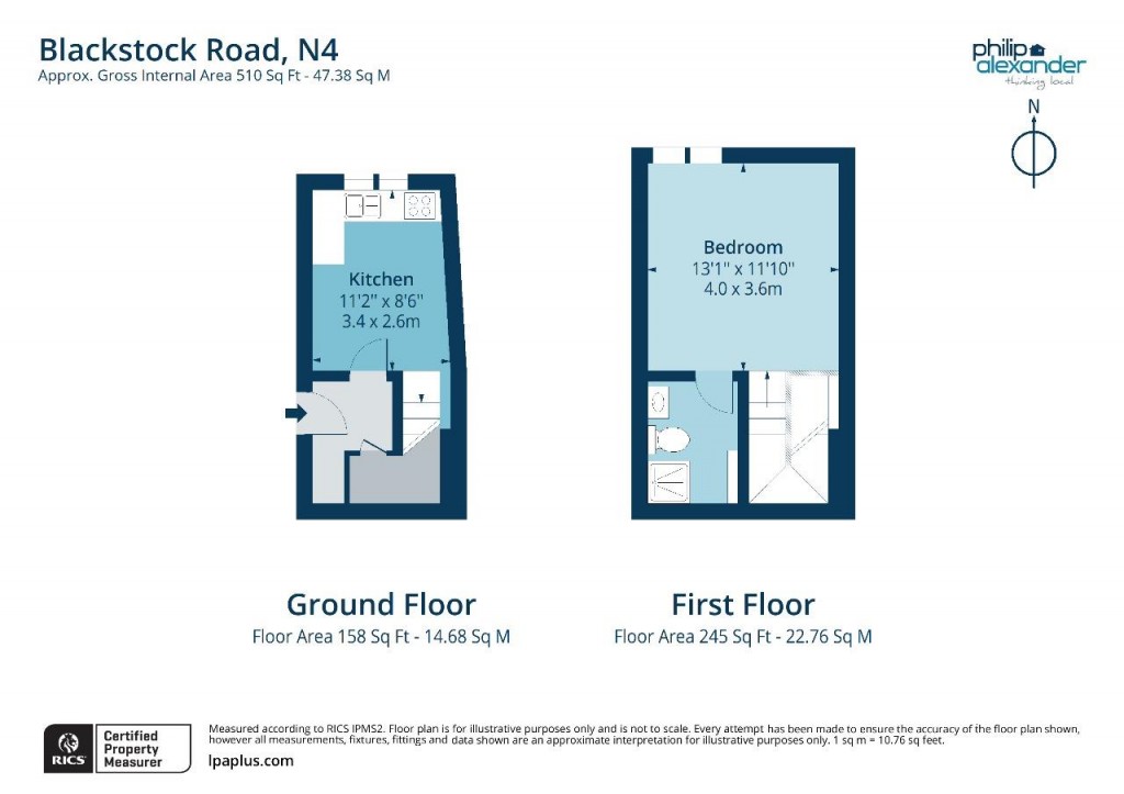Floorplan for Blackstock Road, Finsbury Park, N4