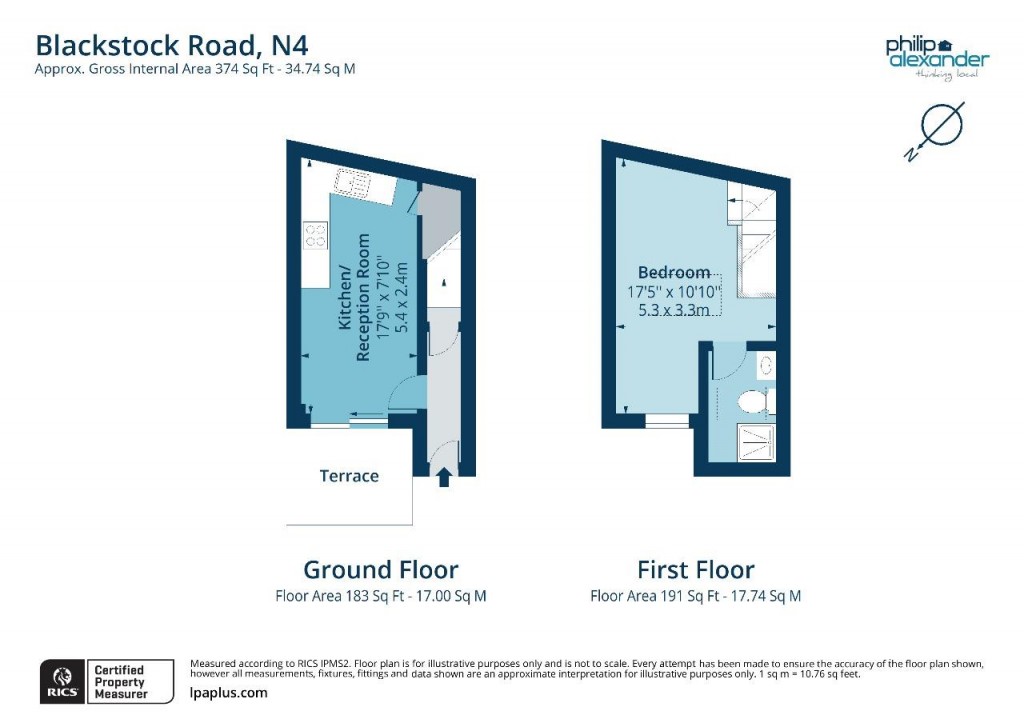 Floorplan for Blackstock Road, Finsbury Park, N4