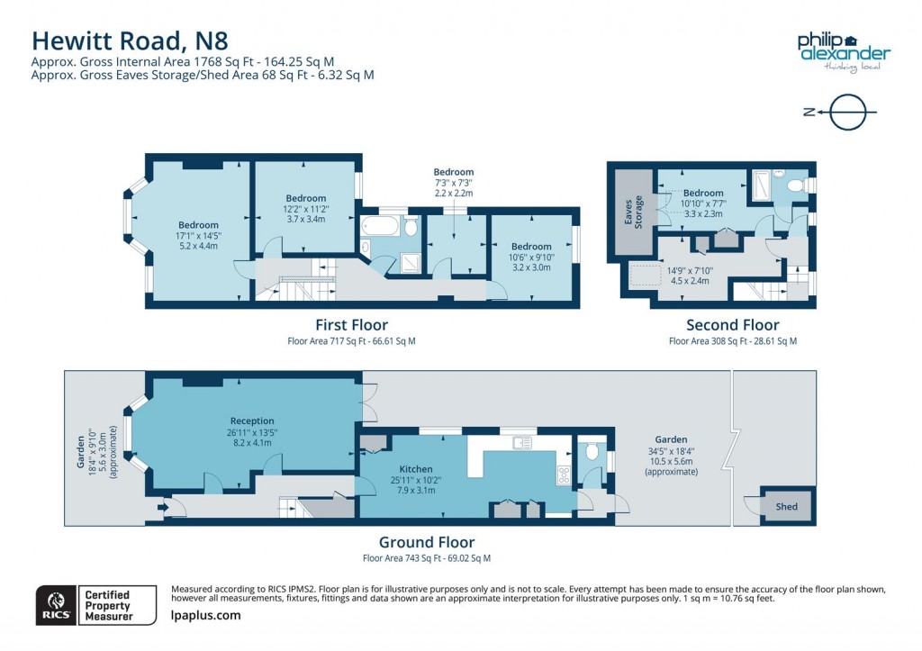Floorplan for Hewitt Road, Harringay, N8