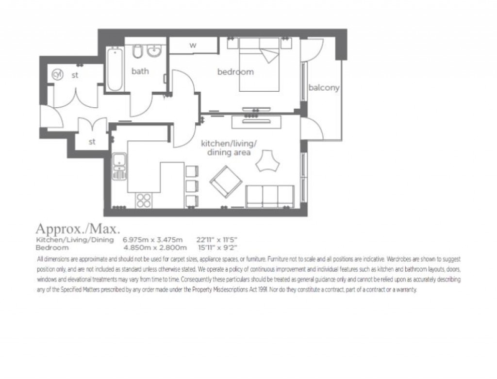 Floorplan for Egret Heights, Hale Village, N17