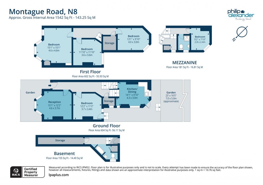 Floorplan for Montague Road, Crouch End, N8