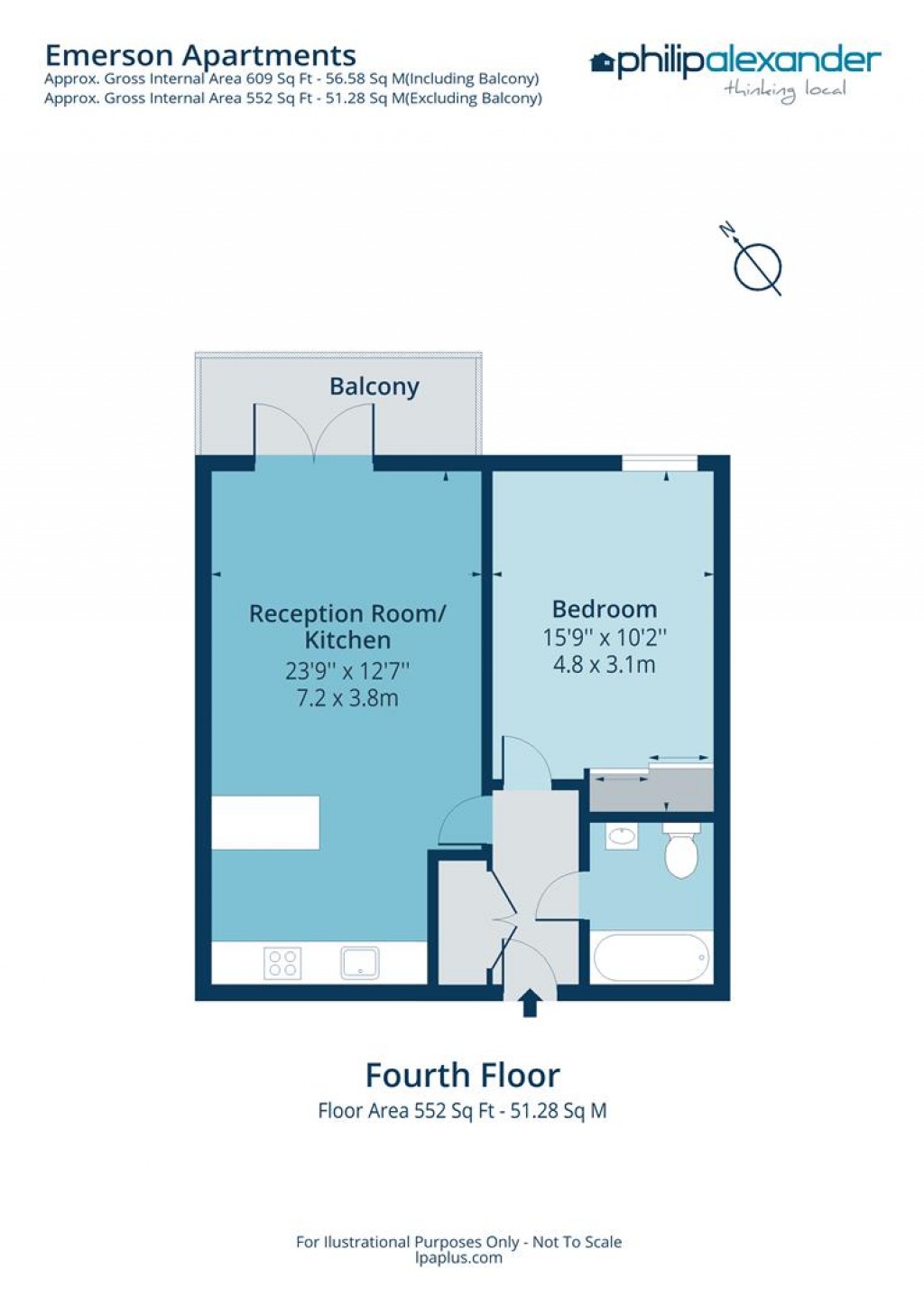 Floorplan for Emerson Apartments, New River Village, Hornsey, N8