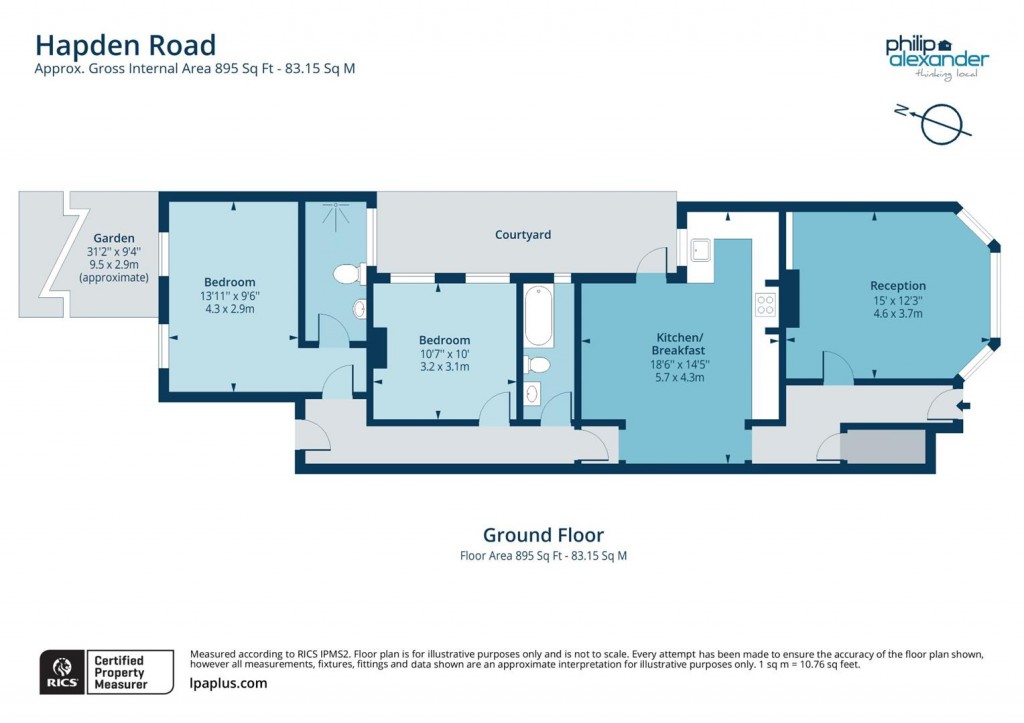 Floorplan for Hampden Road, Hornsey, N8