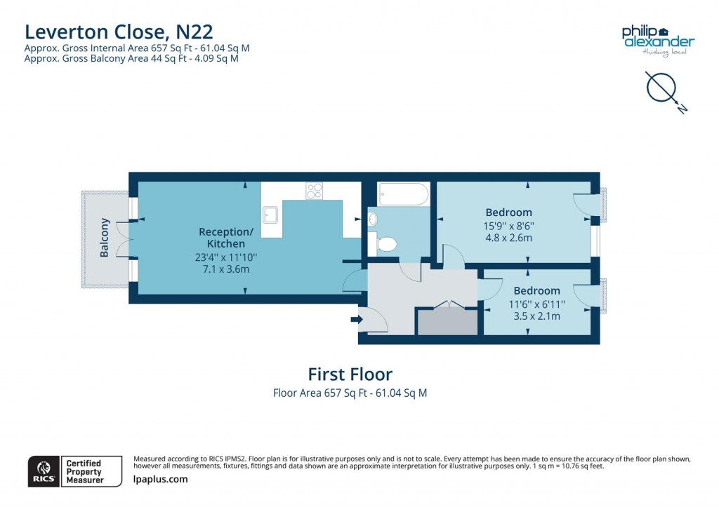 Floorplan for Leverton Close, Wood Green, N22