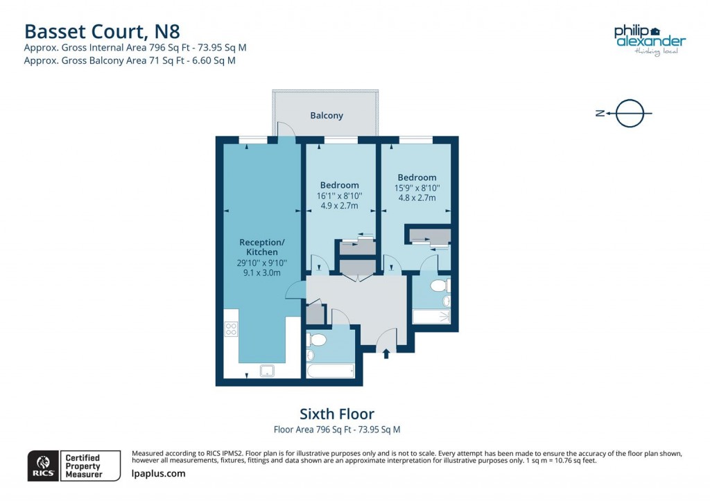Floorplan for Basset Court, Smithfield Square, Hornsey