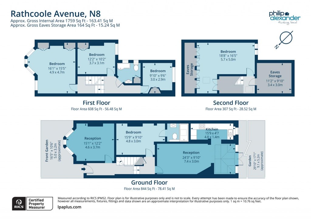 Floorplan for Rathcoole Avenue, Crouch End, N8
