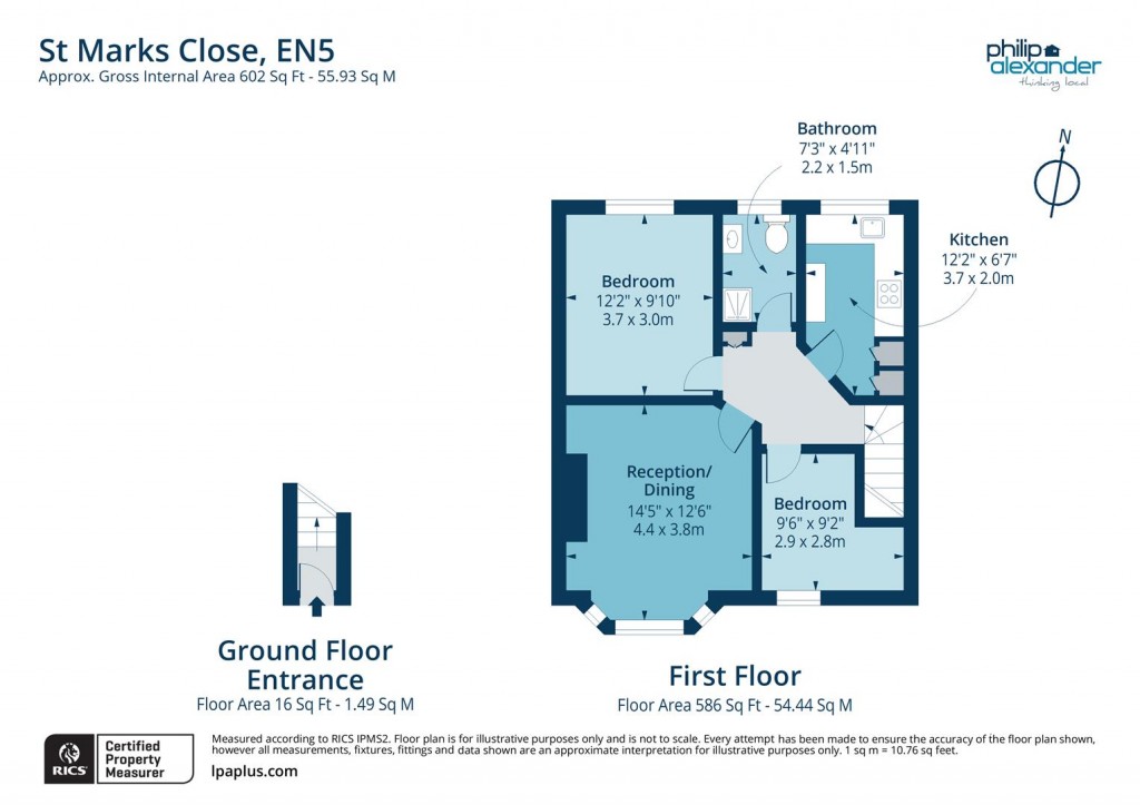 Floorplan for St Marks Close, Barnet, EN5