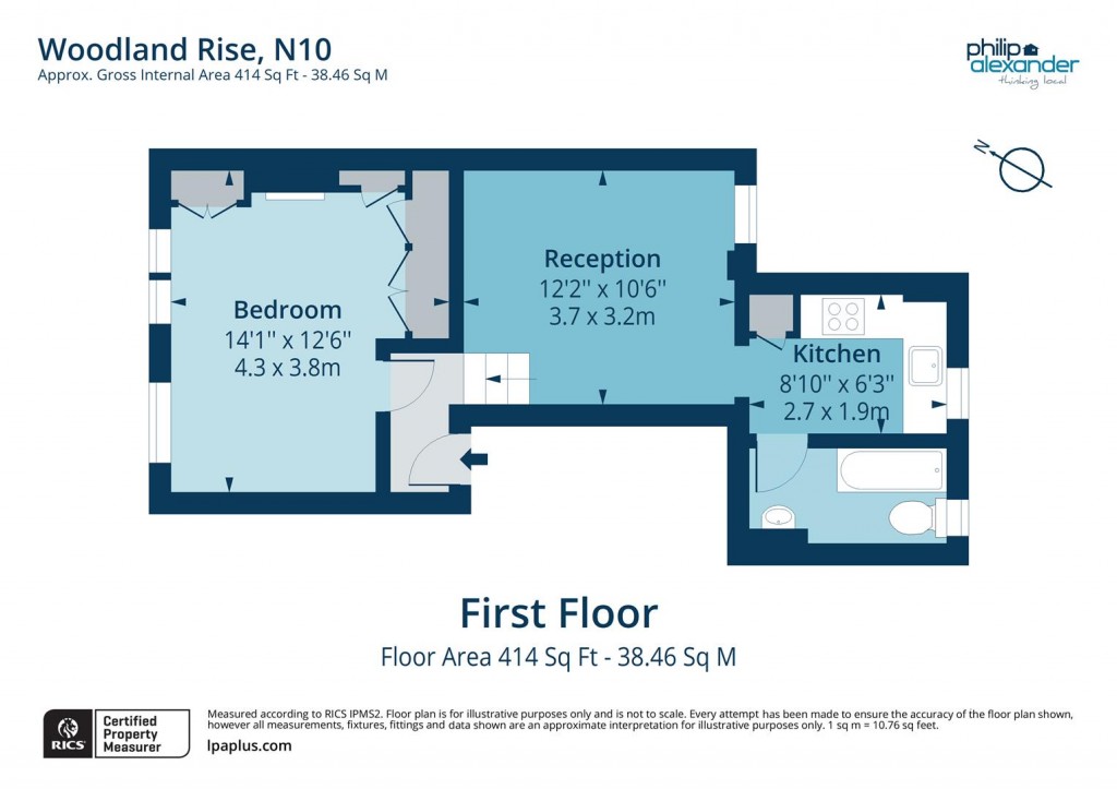 Floorplan for Woodland Rise, Muswell Hill, N10