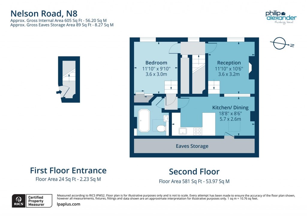 Floorplan for Nelson Road, Crouch End, N8