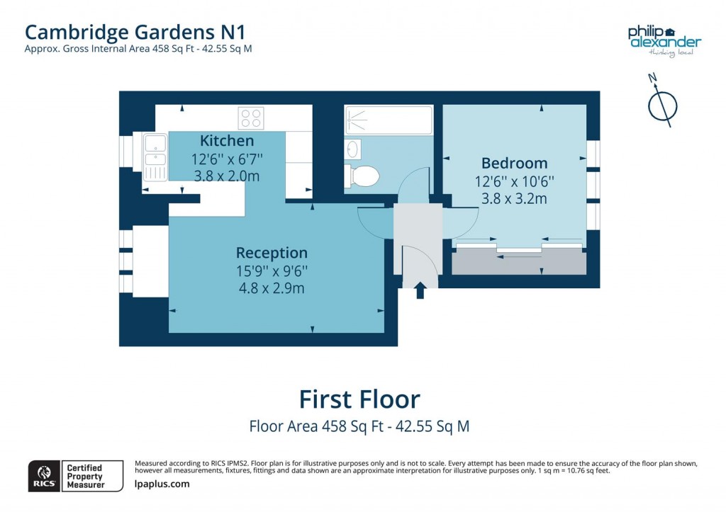 Floorplan for Cambridge Gardens, Muswell Hill, N10