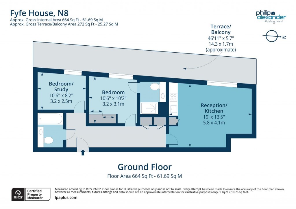 Floorplan for Fyfe House, New River Village, Hornsey, N8