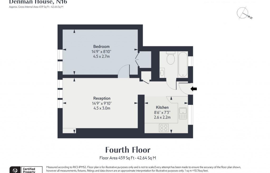 Floorplan for Denman House, Lordship Terrace, N16