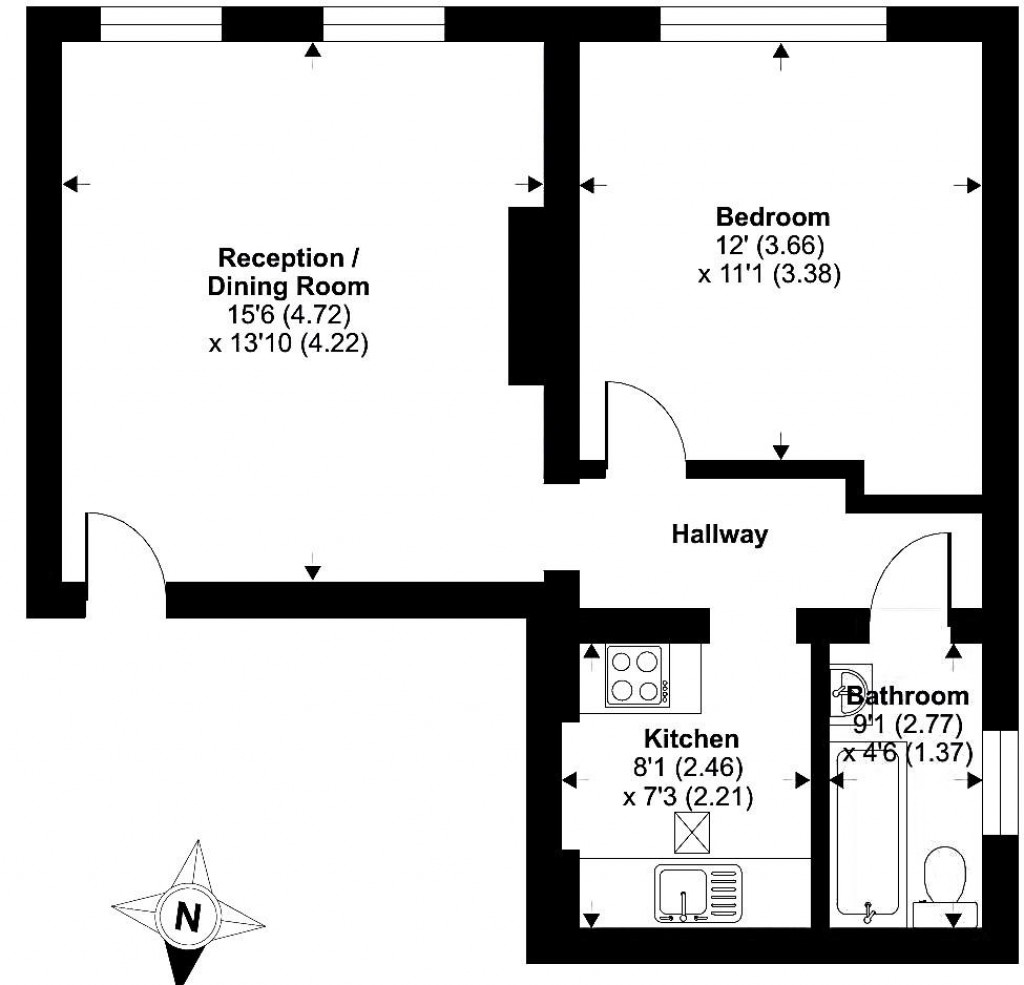 Floorplan for Eagle Court, High Street, Hornsey, N8