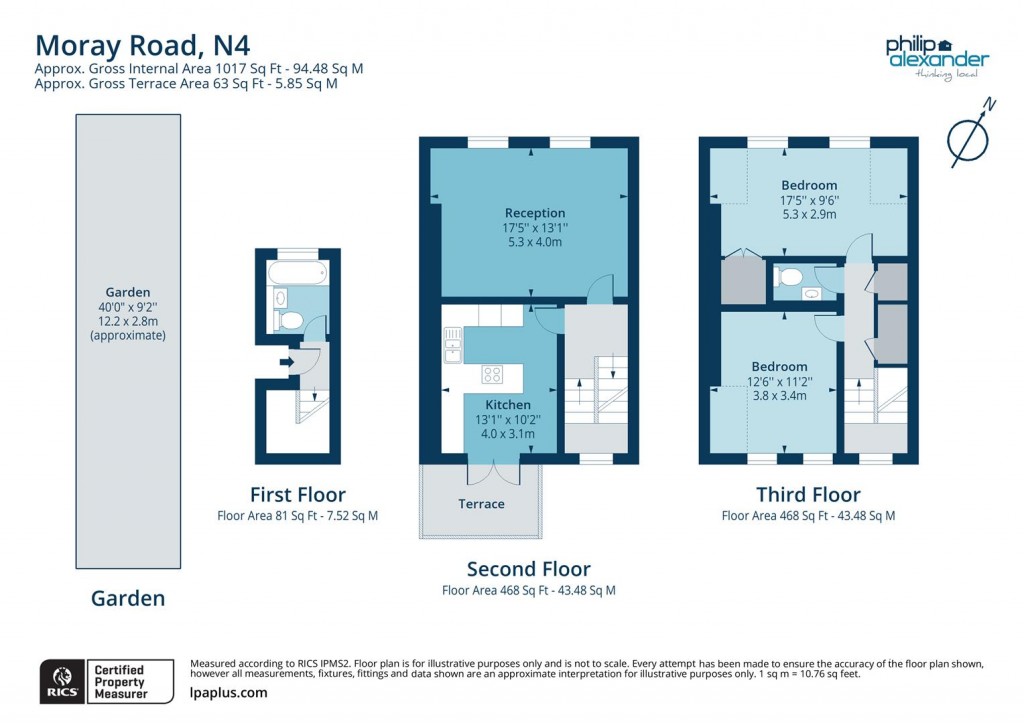 Floorplan for Moray Road, Finsbury Park, N4
