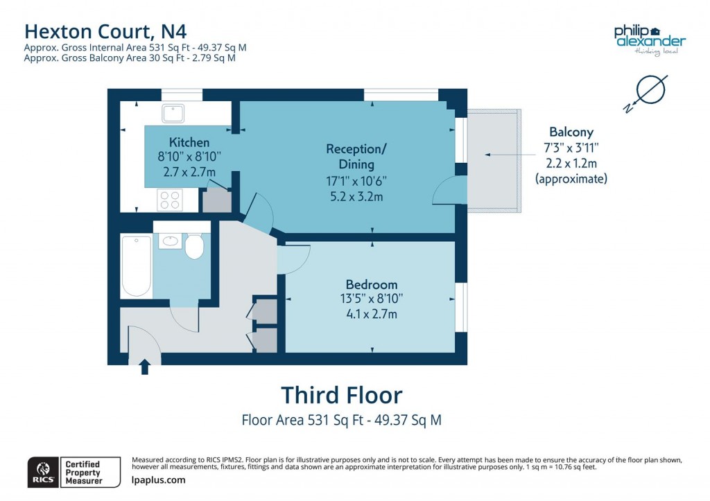 Floorplan for Hexton Court, Brownswood Road, N4
