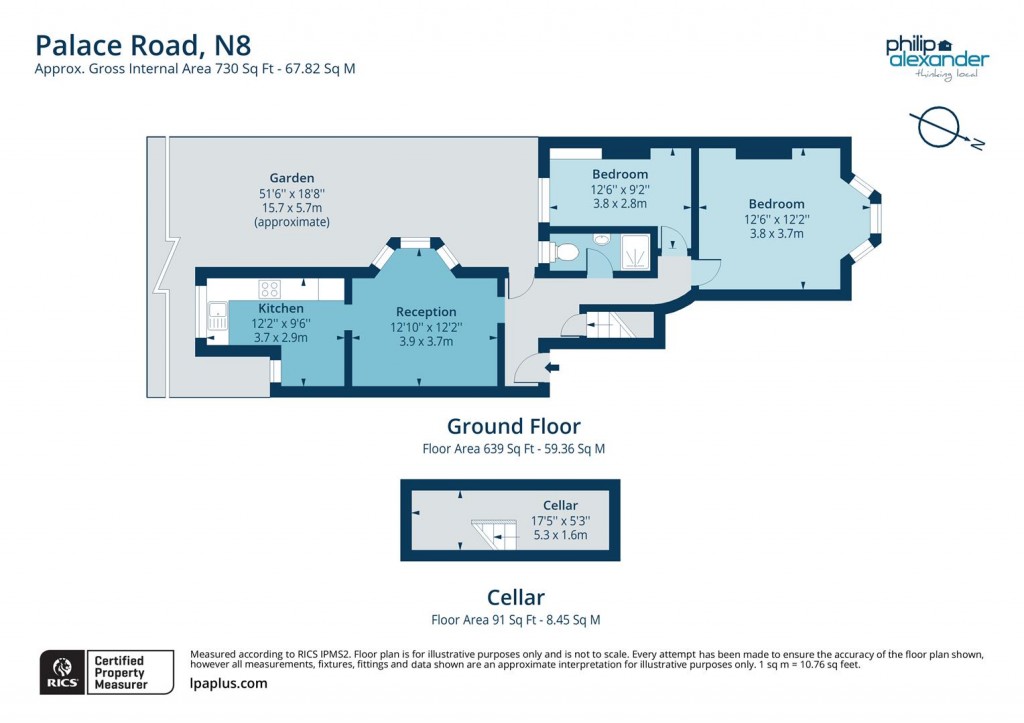 Floorplan for Palace Road, Crouch End, N8