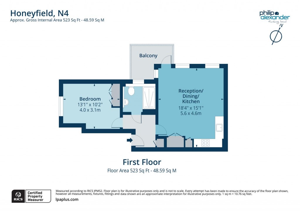 Floorplan for Carville Street, Finsbury Park, N4